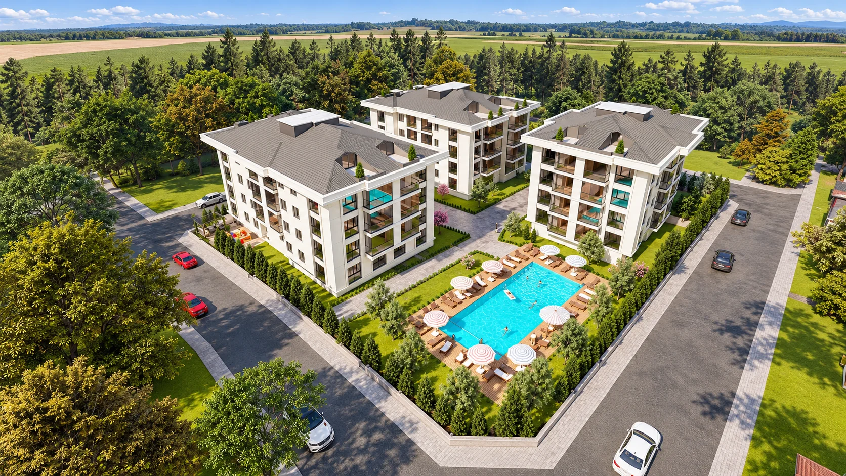 Şehr-i Manzara Sitesi – Havadan görünüm