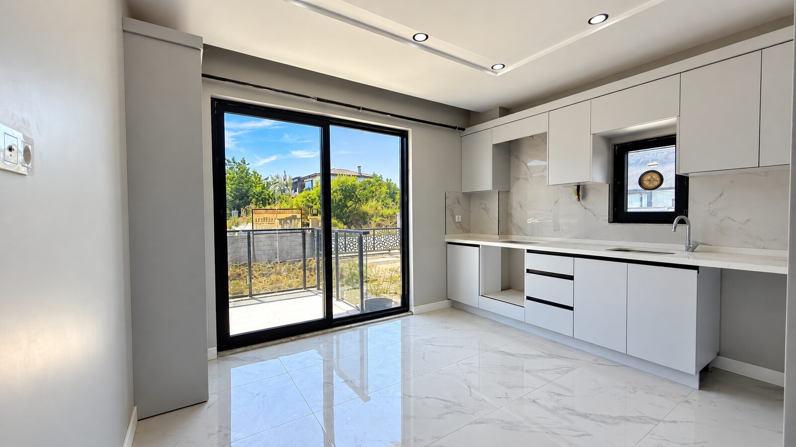 Atatürk Mahallesi satılık villa modern mutfak