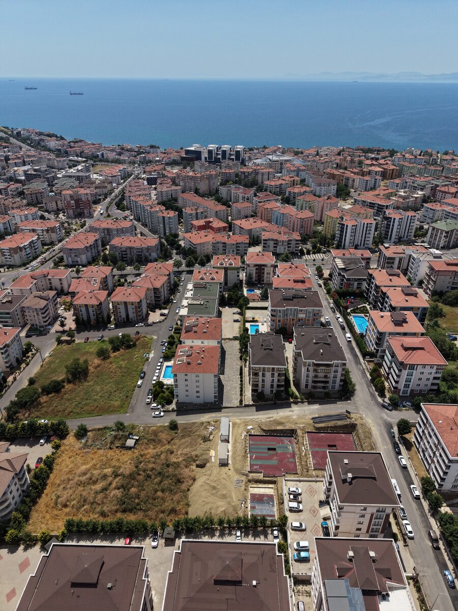 Tekirdağ Hürriyet Mahallesi Albayrak 20 proje alanı drone görünümü